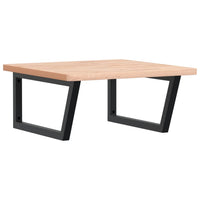 Ripiano a Parete per Lavabo in Acciaio e Massello di Faggio