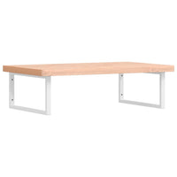 Ripiano a Parete per Lavabo in Acciaio e Massello di Faggio 3302520