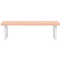 Ripiano a Parete per Lavabo in Acciaio e Massello di Faggio 3302520