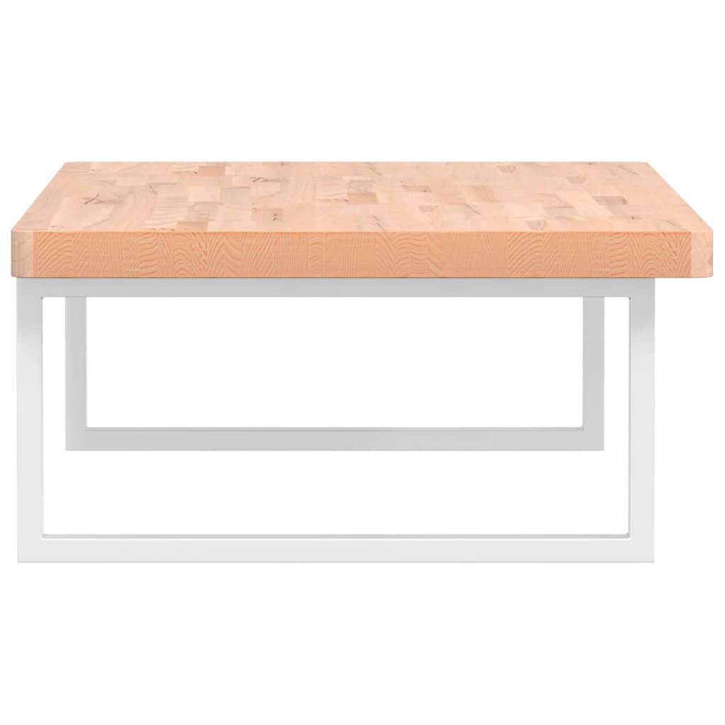 Ripiano a Parete per Lavabo in Acciaio e Massello di Faggio 3302520