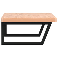 Ripiano a Parete per Lavabo in Acciaio e Massello di Faggio