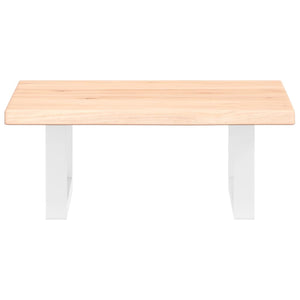 Ripiano a Parete per Lavabo in Acciaio e Massello di Rovere 3302532