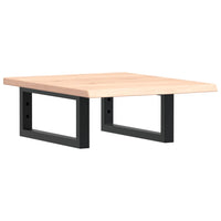 Ripiano a Parete per Lavabo in Acciaio e Massello di Rovere 3302533