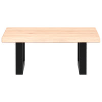 Ripiano a Parete per Lavabo in Acciaio e Massello di Rovere 3302533