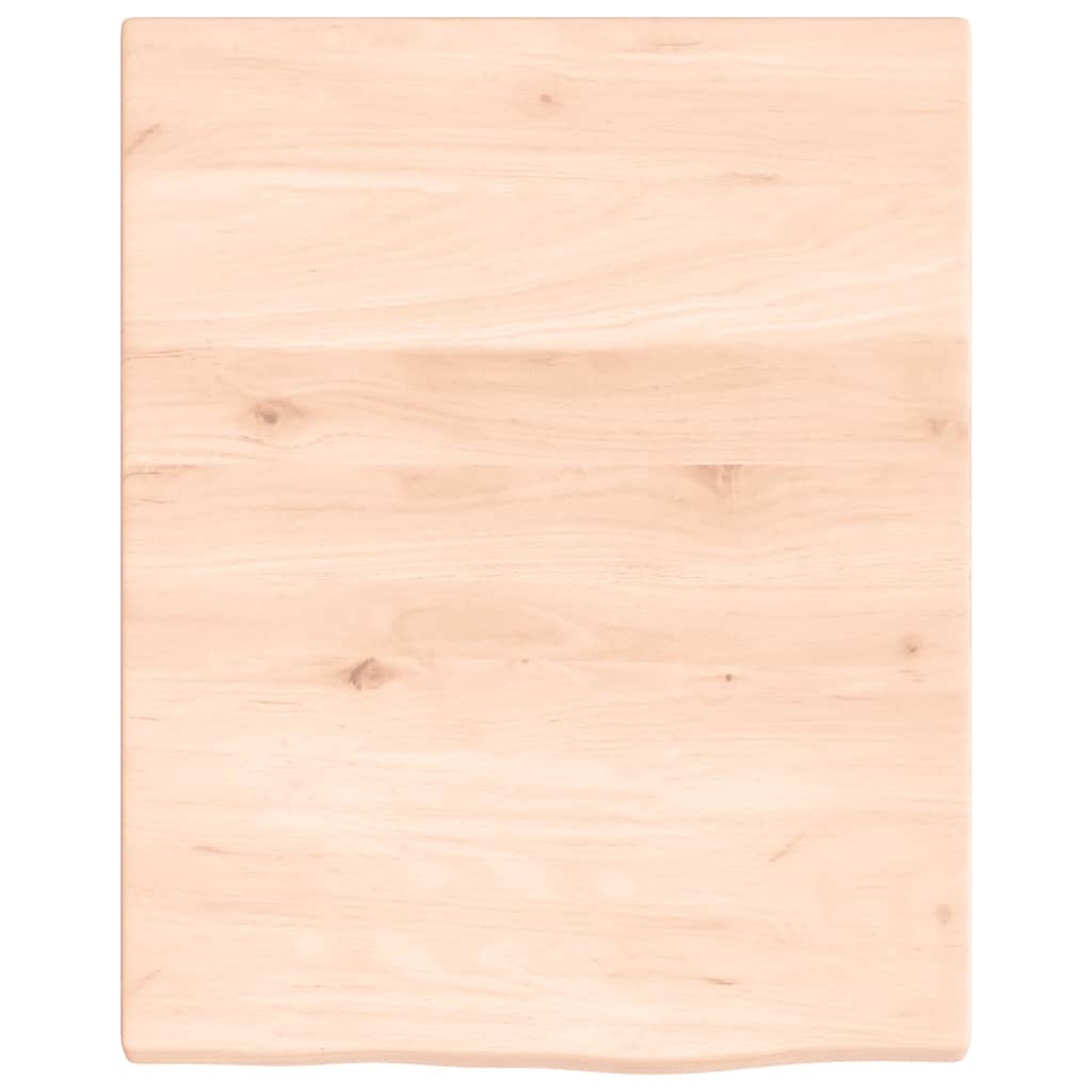 Ripiano a Parete per Lavabo in Acciaio e Massello di Rovere 3302533