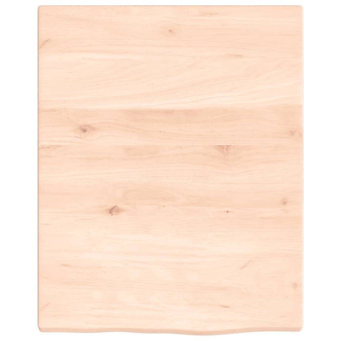 Ripiano a Parete per Lavabo in Acciaio e Massello di Rovere 3302533