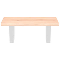 Ripiano a Parete per Lavabo in Acciaio e Massello di Rovere