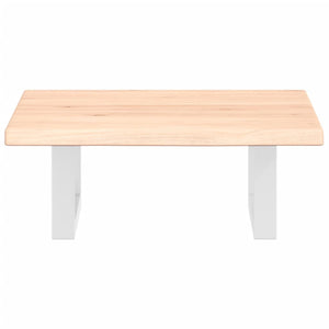 Ripiano a Parete per Lavabo in Acciaio e Massello di Rovere 3302536