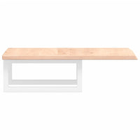 Ripiano a Parete per Lavabo in Acciaio e Massello di Rovere