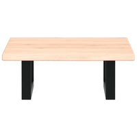 Ripiano a Parete per Lavabo in Acciaio e Massello di Rovere