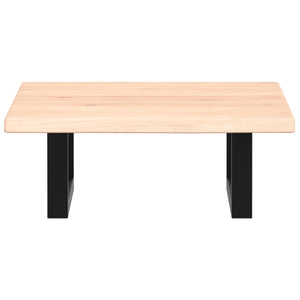 Ripiano a Parete per Lavabo in Acciaio e Massello di Rovere