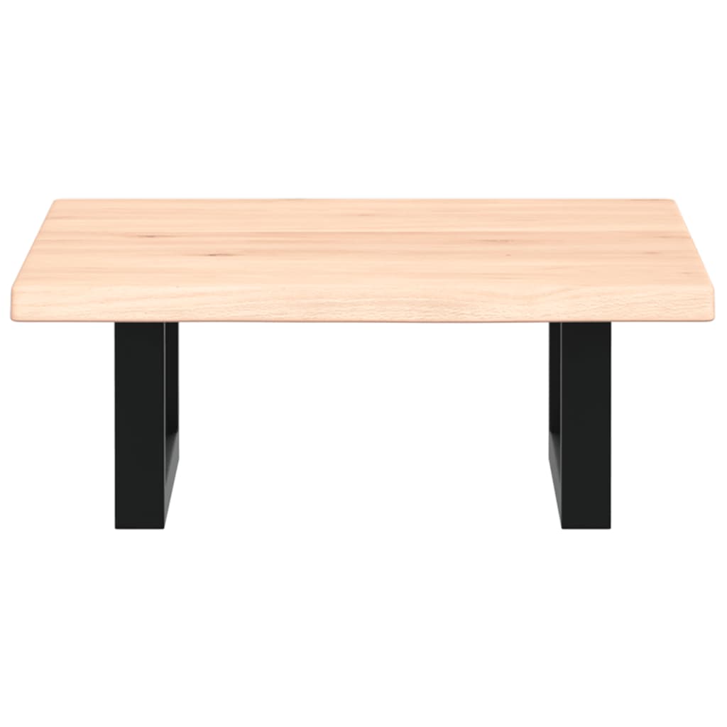 Ripiano a Parete per Lavabo in Acciaio e Massello di Rovere 3302537