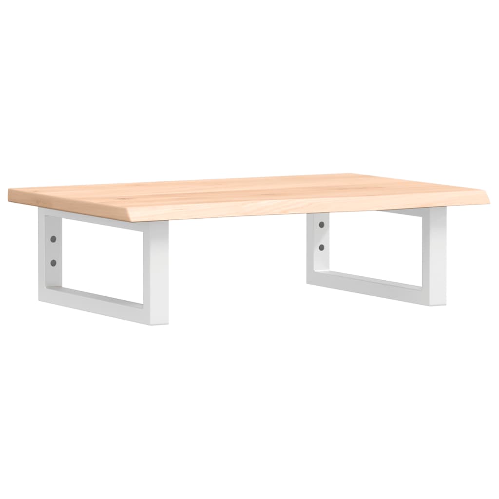 Ripiano a Parete per Lavabo-Mensole a Muro in Acciaio e Massello di Rovere 638045