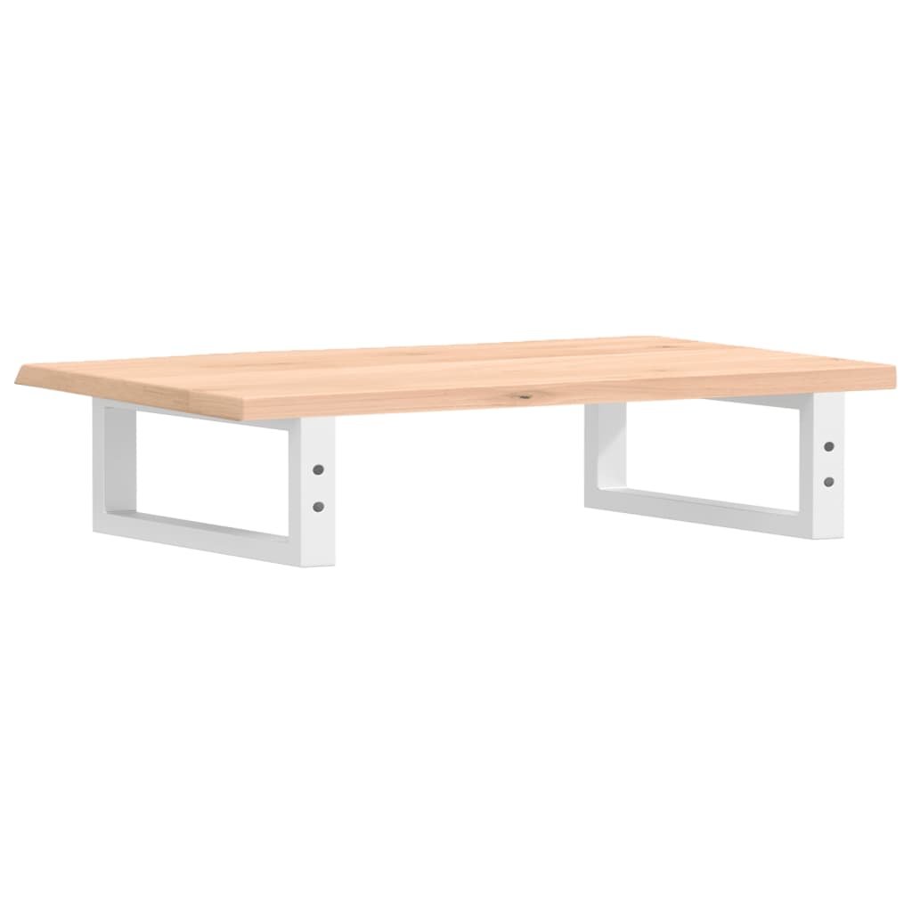 Ripiano a Parete per Lavabo in Acciaio e Massello di Rovere