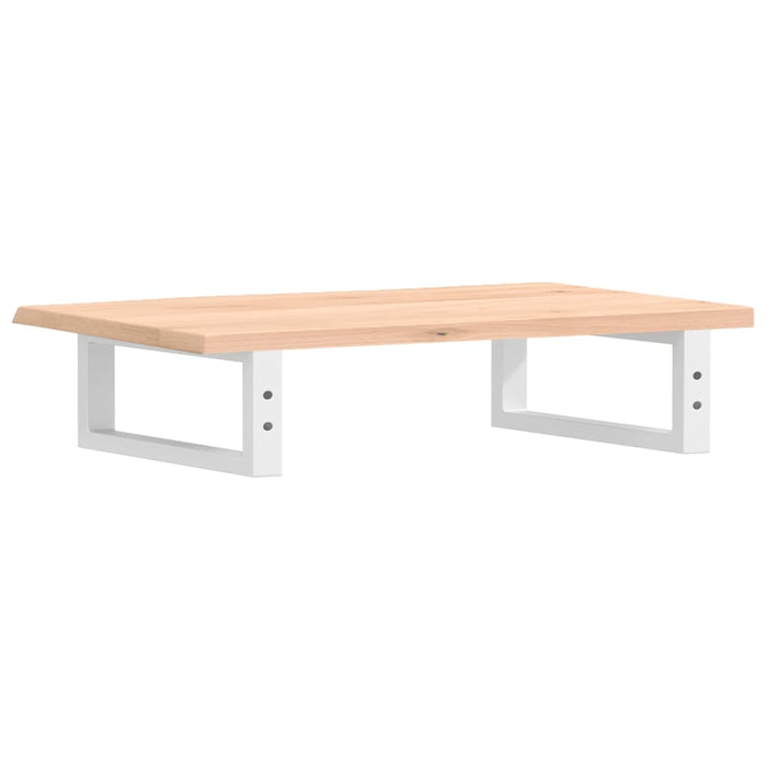 Ripiano a Parete per Lavabo in Acciaio e Massello di Rovere