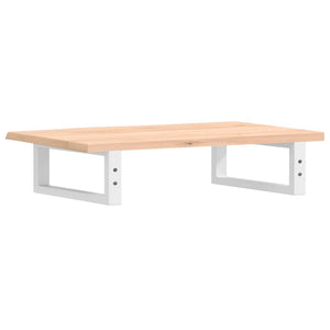 Ripiano a Parete per Lavabo-Mensole a Muro in Acciaio e Massello di Rovere 638045