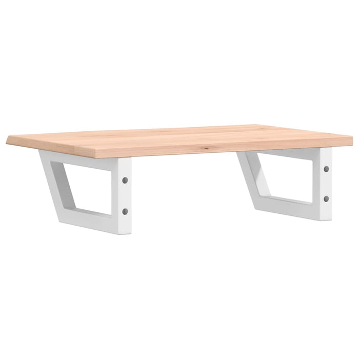 Ripiano a Parete per Lavabo in Acciaio e Massello di Rovere 3302542