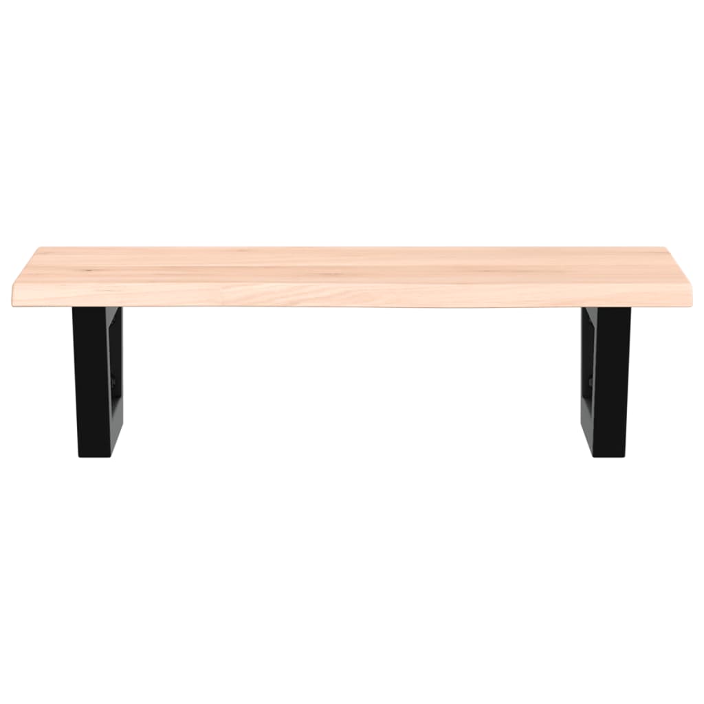 Ripiano a Parete per Lavabo in Acciaio e Massello di Rovere