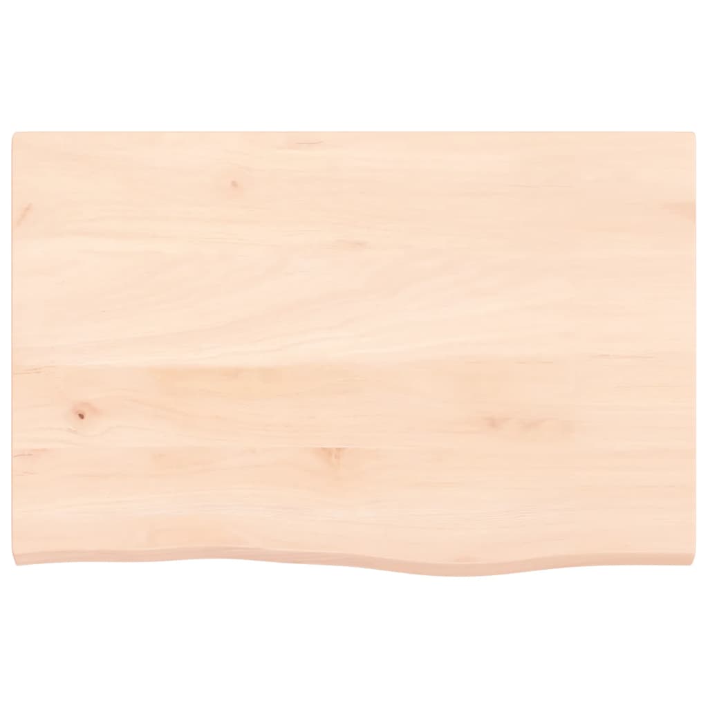 Ripiano a Parete per Lavabo in Acciaio e Massello di Rovere