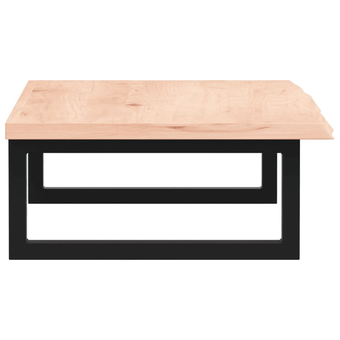 Ripiano a Parete per Lavabo in Acciaio e Massello di Rovere 3302545