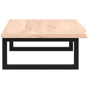 Ripiano a Parete per Lavabo in Acciaio e Massello di Rovere