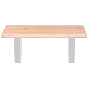 Ripiano a Parete per Lavabo in Acciaio e Massello di Rovere