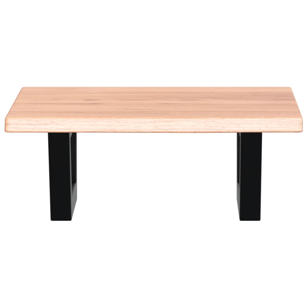 Ripiano a Parete per Lavabo in Acciaio e Massello di Rovere