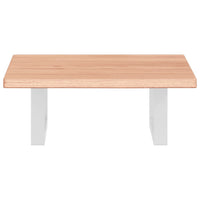 Ripiano a Parete per Lavabo in Acciaio e Massello di Rovere