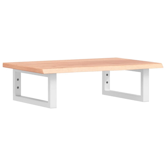 Ripiano a Parete per Lavabo in Acciaio e Massello di Rovere 3302560