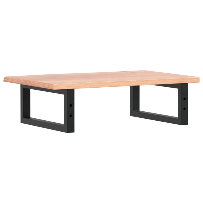 Ripiano a Parete per Lavabo in Acciaio e Massello di Rovere 3302561