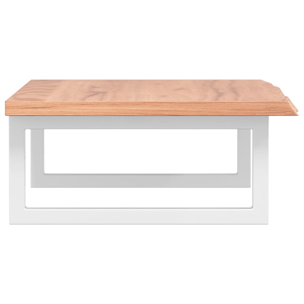 Ripiano a Parete per Lavabo-Mensole a Muro in Acciaio e Massello di Rovere 343260