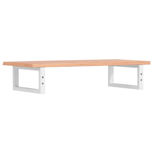 Ripiano a Parete per Lavabo-Mensole a Muro in Acciaio e Massello di Rovere 343260