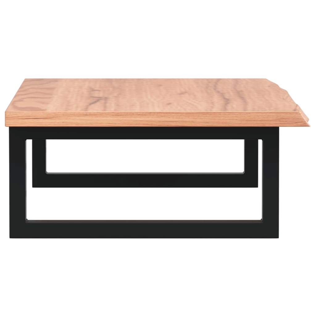 Ripiano a Parete per Lavabo in Acciaio e Massello di Rovere 3302565