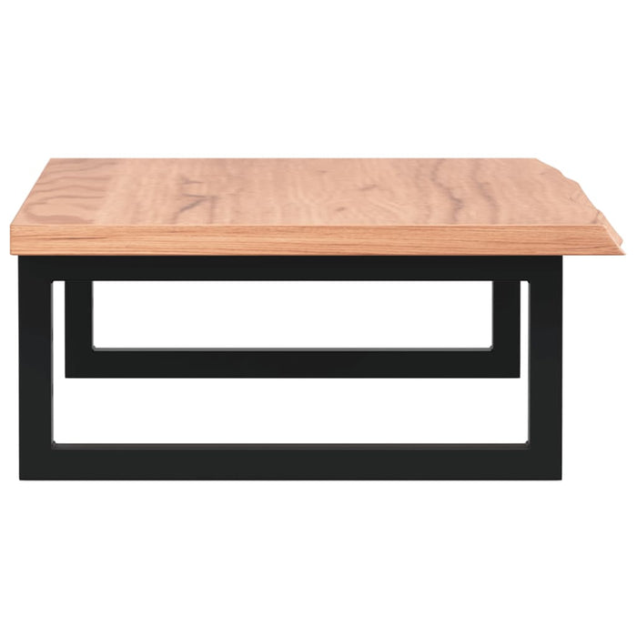 Ripiano a Parete per Lavabo in Acciaio e Massello di Rovere 3302565