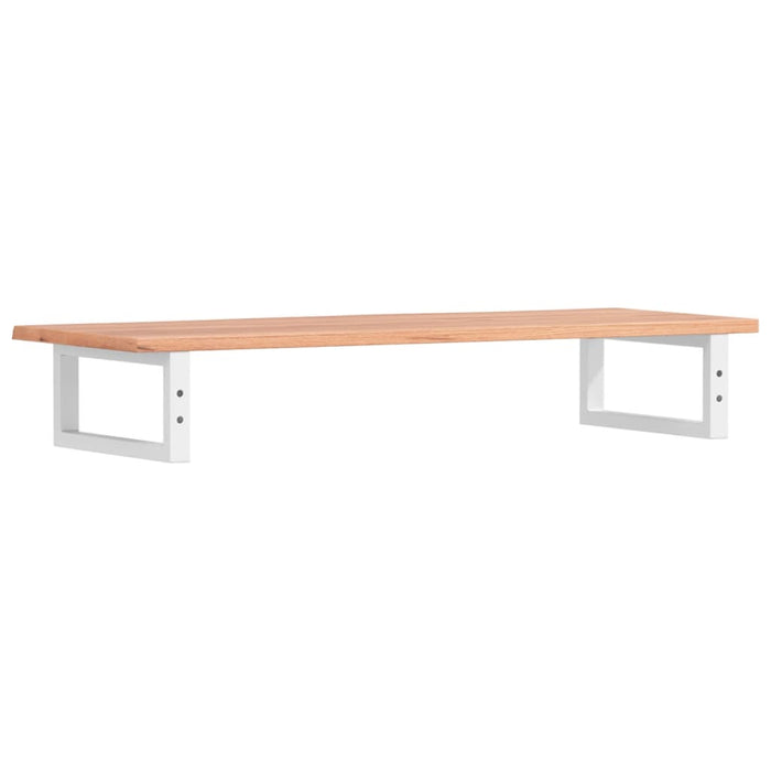 Ripiano a Parete per Lavabo in Acciaio e Massello di Rovere