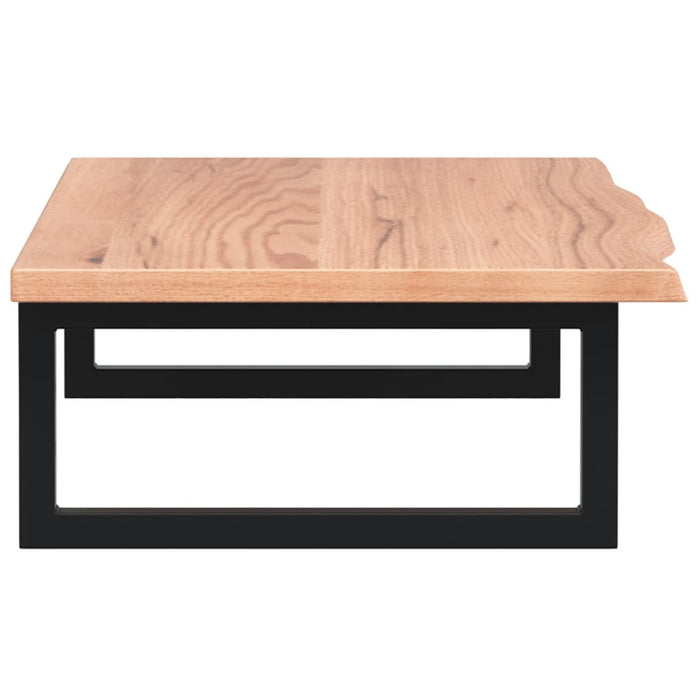 Ripiano a Parete per Lavabo in Acciaio e Massello di Rovere 3302569