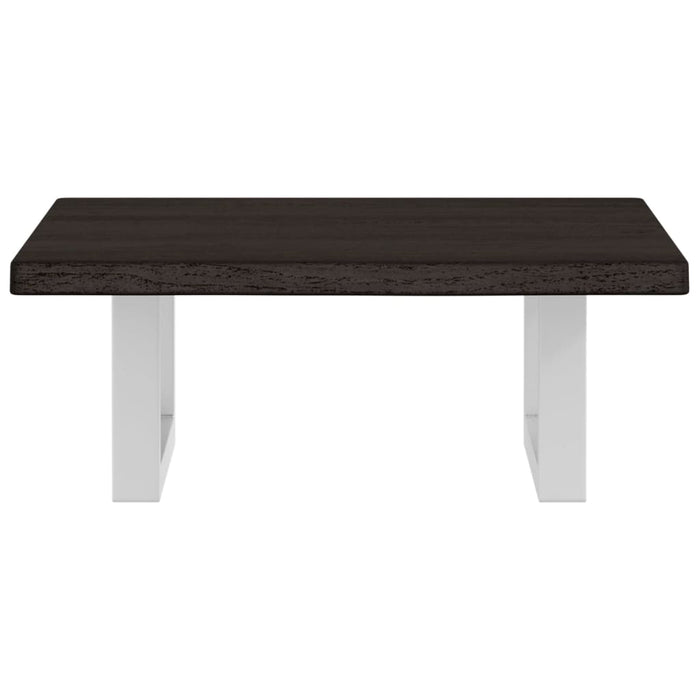 Ripiano a Parete per Lavabo in Acciaio e Massello di Rovere 3302576