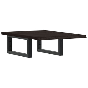 Ripiano a Parete per Lavabo in Acciaio e Massello di Rovere 3302577