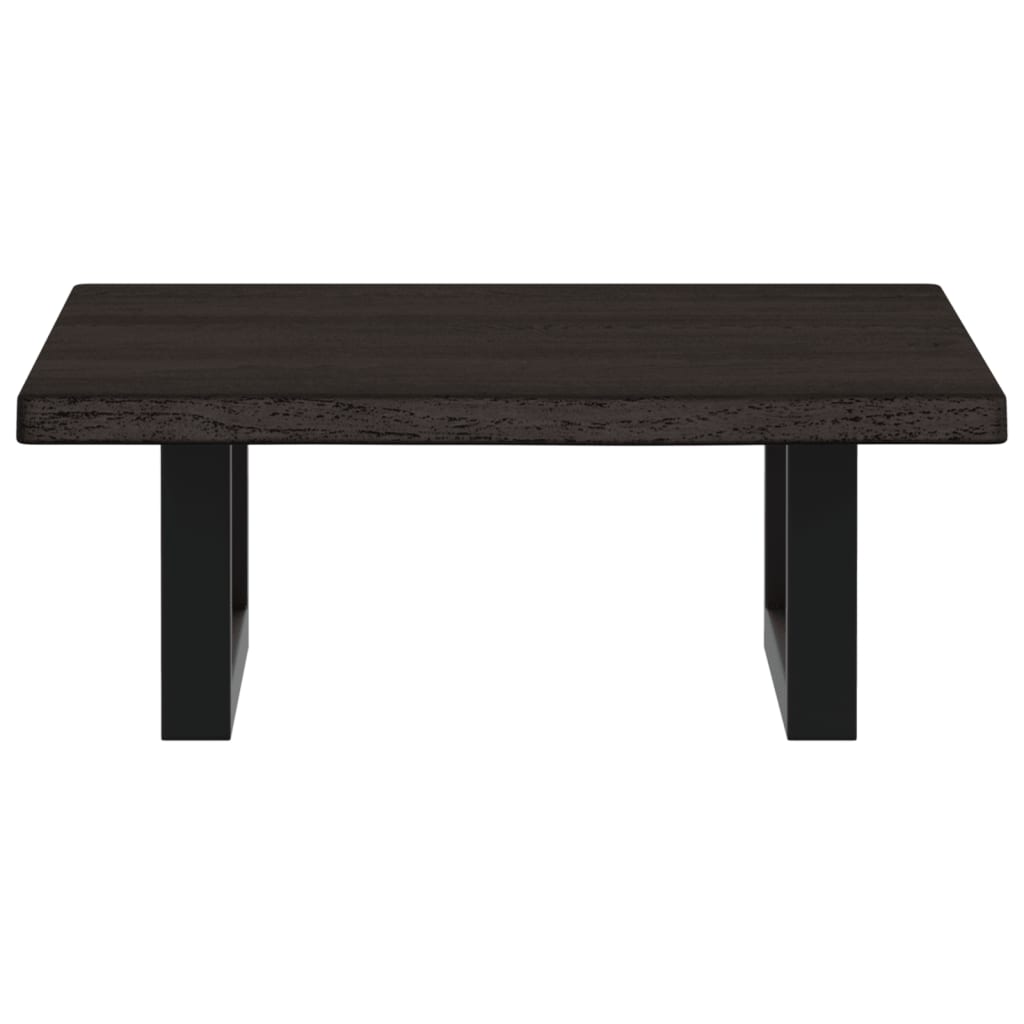 Ripiano a Parete per Lavabo in Acciaio e Massello di Rovere 3302577