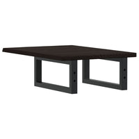 Ripiano a Parete per Lavabo in Acciaio e Massello di Rovere 3302577