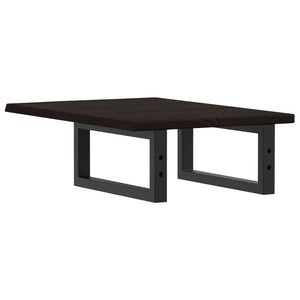 Ripiano a Parete per Lavabo in Acciaio e Massello di Rovere 3302577