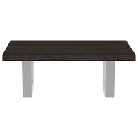 Ripiano a Parete per Lavabo in Acciaio e Massello di Rovere 3302578