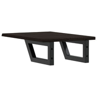 Ripiano a Parete per Lavabo in Acciaio e Massello di Rovere 3302579