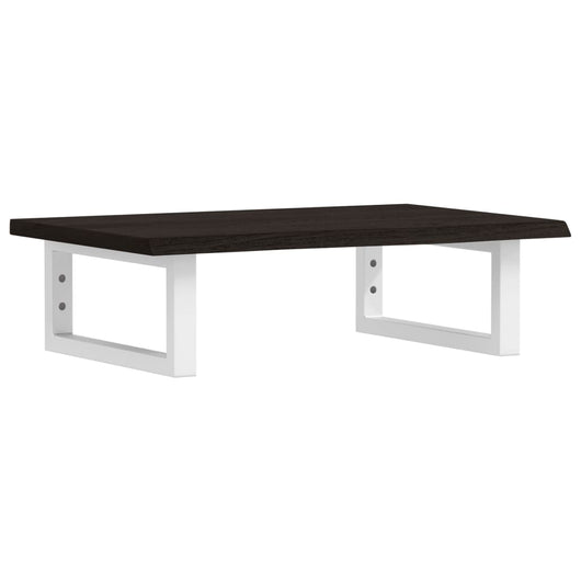 Ripiano a Parete per Lavabo in Acciaio e Massello di Rovere 3302580