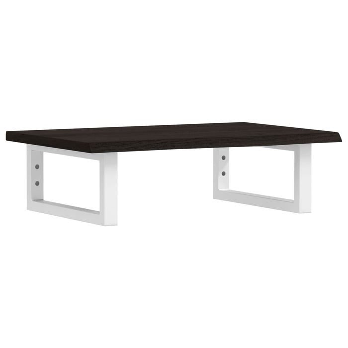 Ripiano a Parete per Lavabo in Acciaio e Massello di Rovere 3302580