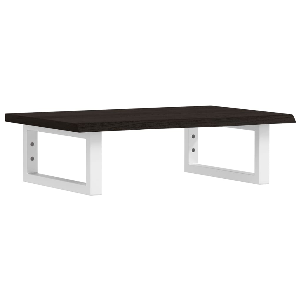 Ripiano a Parete per Lavabo in Acciaio e Massello di Rovere