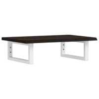 Ripiano a Parete per Lavabo in Acciaio e Massello di Rovere