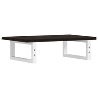 Ripiano a Parete per Lavabo in Acciaio e Massello di Rovere