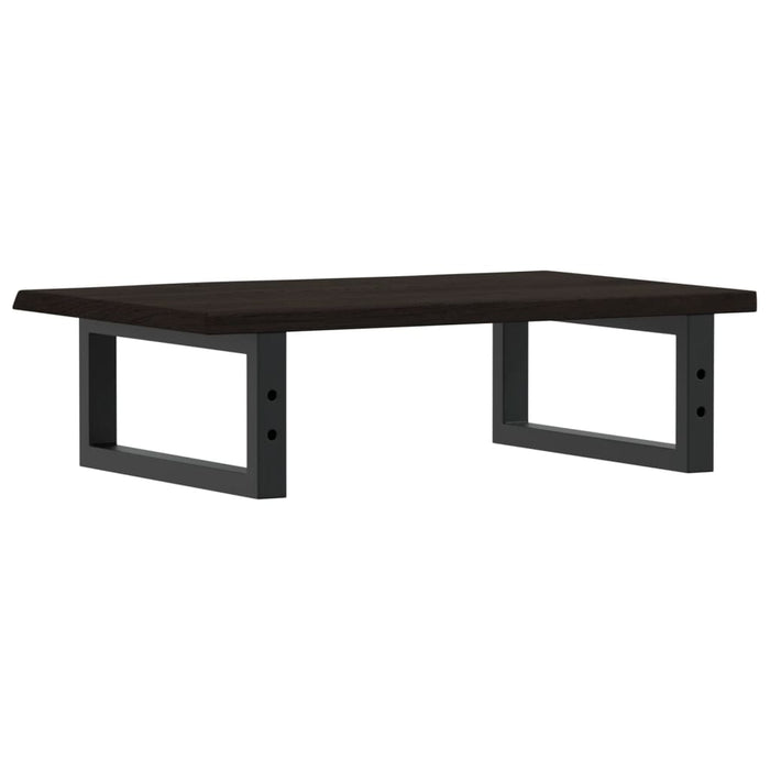 Ripiano a Parete per Lavabo in Acciaio e Massello di Rovere 3302581