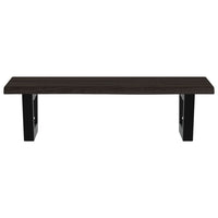 Ripiano a Parete per Lavabo in Acciaio e Massello di Rovere 3302583